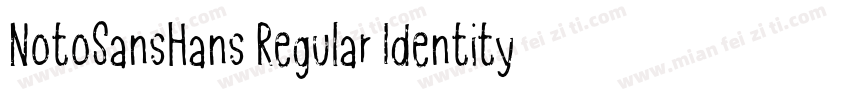 NotoSansHans Regular Identity H字体转换